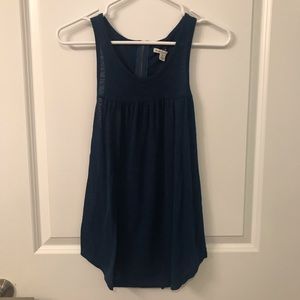 AMERICAN EAGLE OUTFITTERS Zipper Back Blue Tank